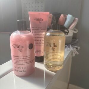 Philosophy Sweet Vanilla Fig Trio in Pink and Cream